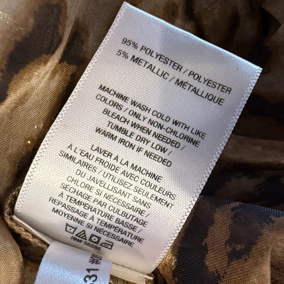 Express sheer maxi length leopard print beach coverup SZ SM - Picture 7 of 14